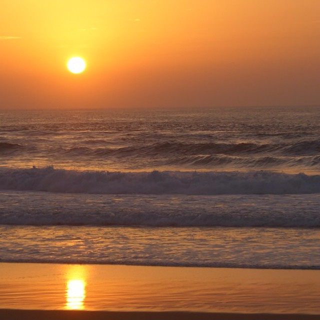 coucher de soleil sur une plage du Cap Ferret